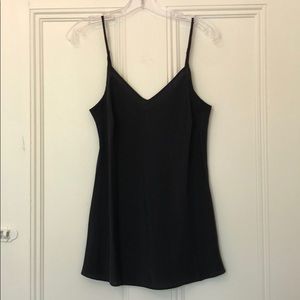 Black silk cami.